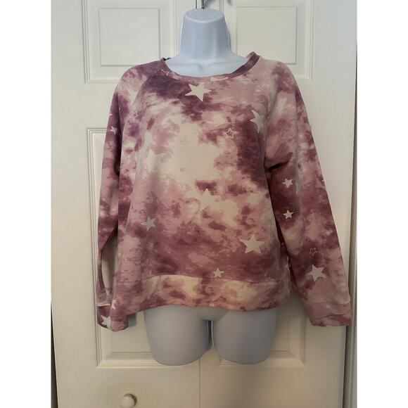 Wildfox purple tie dye star sweatshirt size large - Picture 1 of 11